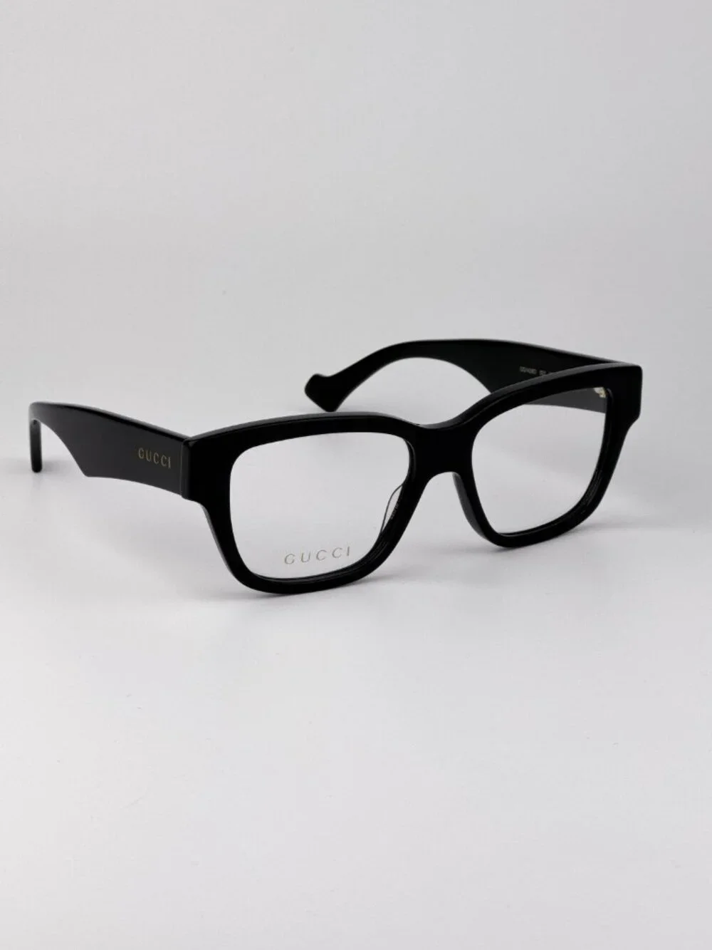 Gucci GG1428O 001 Square Eyeglasses Shiny Black NEW AUTHENTIC